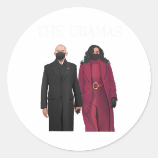 Feminismen Michelle och Barack Obama _ Runt Klistermärke