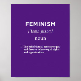 feminismens definition av lila lodrät poster