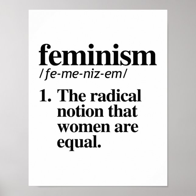 Feminismens definition - den radikala föreställnin poster (Framsidan)