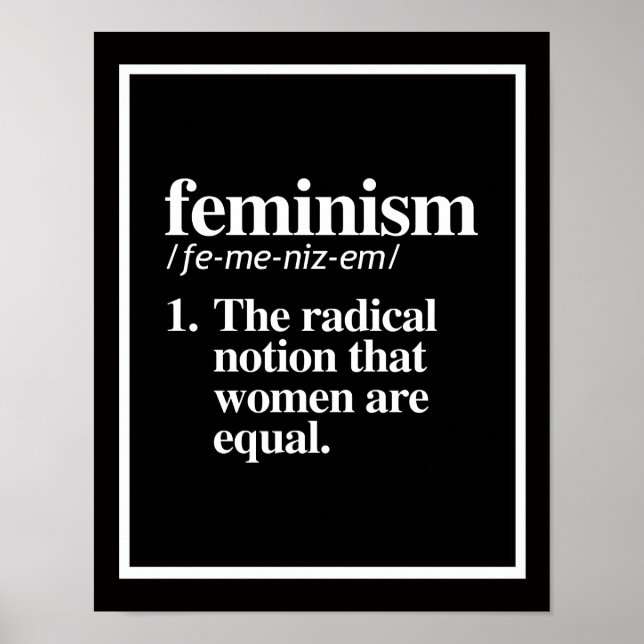 Feminismens definition - den radikala föreställnin poster (Framsidan)