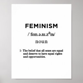 feminismens definition vågrät poster