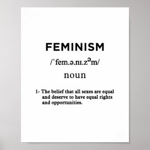 feminismens definition vågrät poster