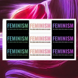 Feminismens fästdon - feta röster klistermärke