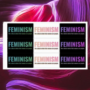 Feminismens fästdon - feta röster klistermärke
