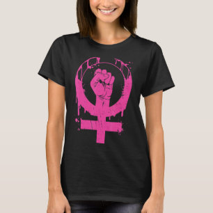 Feminismens feministiska symbol för feminismen i i t shirt