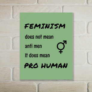 Feminismens mänskligt inspirerande citat poster