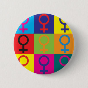 Feminismpopkonst Knapp