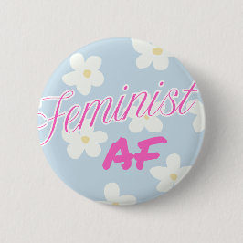 Feminist AF - button Knapp