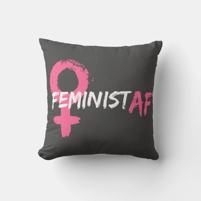 FEMINIST AF FEMALE SYMBOL KUDDE (Framsida)
