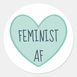 ’Feminist AF’ Runt Klistermärke