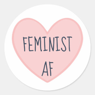 "Feminist AF ", Runt Klistermärke