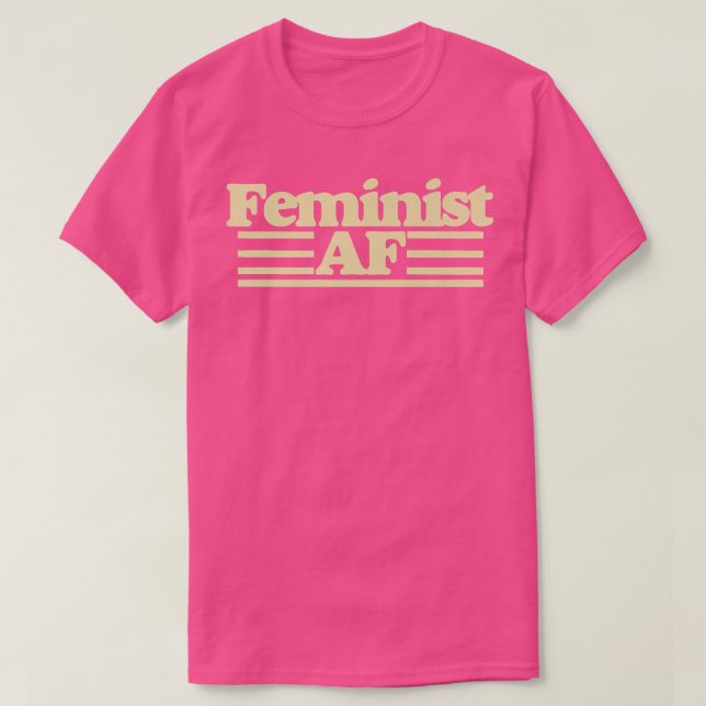 Feminist AfFeministaf TeeFeminism Retro Tee 1432  (Design framsida)