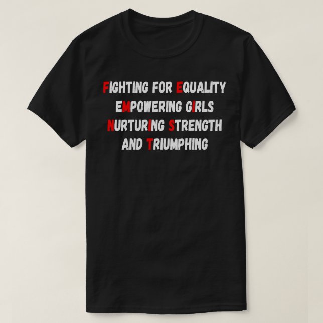Feminist citat I Rusty Stil T Shirt (Design framsida)