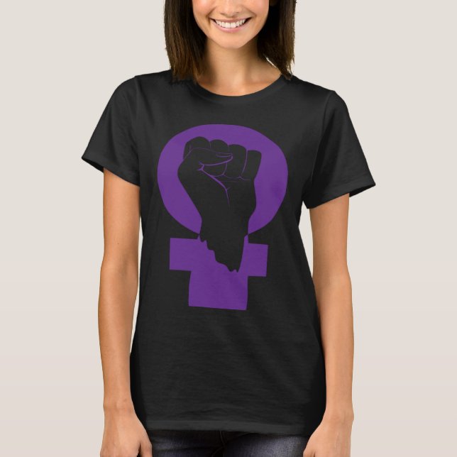 Feminist Feminism Equality Empowered Social Symbol T Shirt (Framsida)