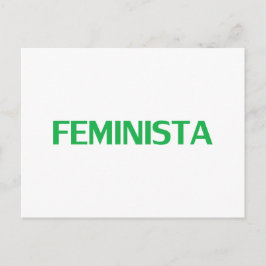 Feminist, Feminist på spanska grön vit modern Vykort