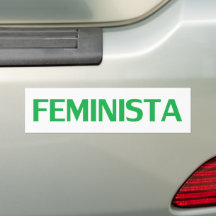 Feminist feminista i spansk grönt, vit modern mode