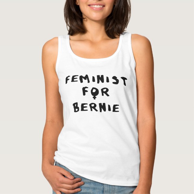Feminist för Bernie Sanders 2016 Tee (Framsida)