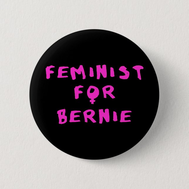 Feminist för Bernie slipmaskiner 2016 Knapp (Framsida)