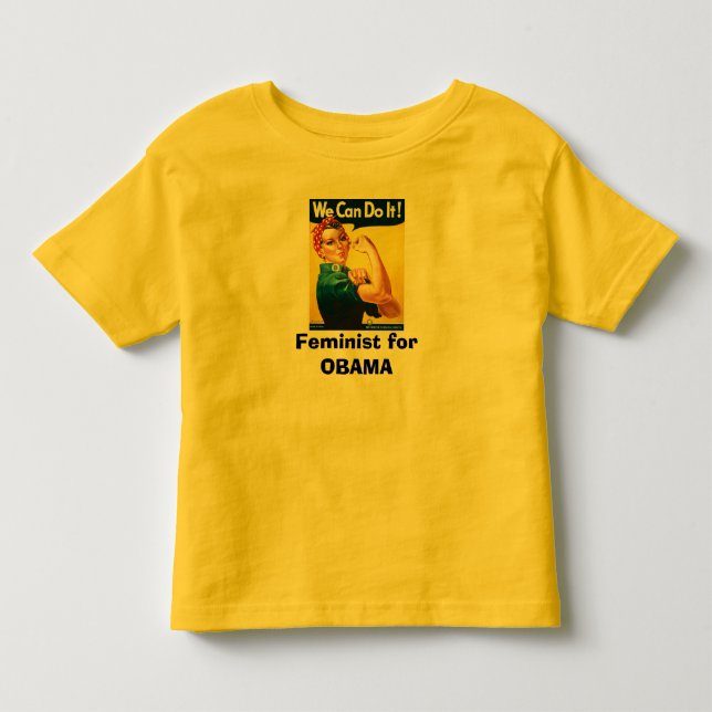Feminist för OBAMA Tee Shirt (Framsida)