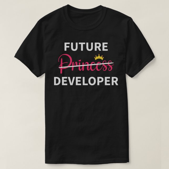 Feminist Girl Future Developer I T Shirt (Design framsida)