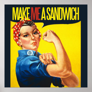 Feminist Gör mig till sandwich Poster