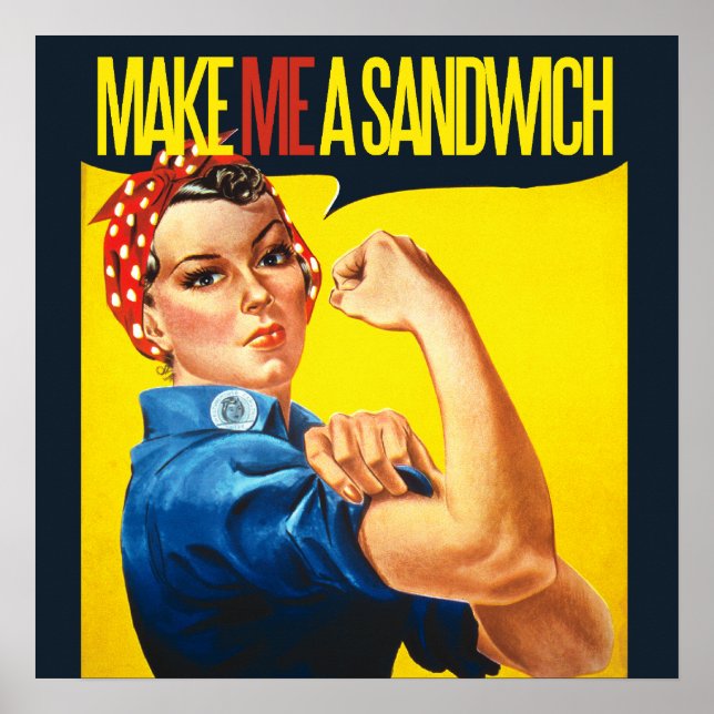 Feminist Gör mig till sandwich Poster (Framsidan)