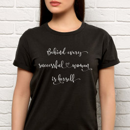 Feminist handskrivet skript lyckades, kvinnlig off t shirt