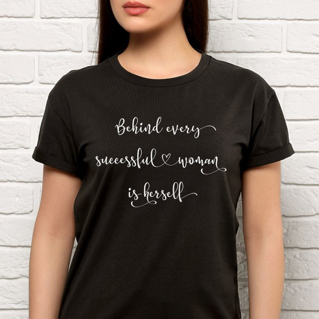 Feminist handskrivet skript lyckades, kvinnlig off t shirt (Skapare uppladdad)
