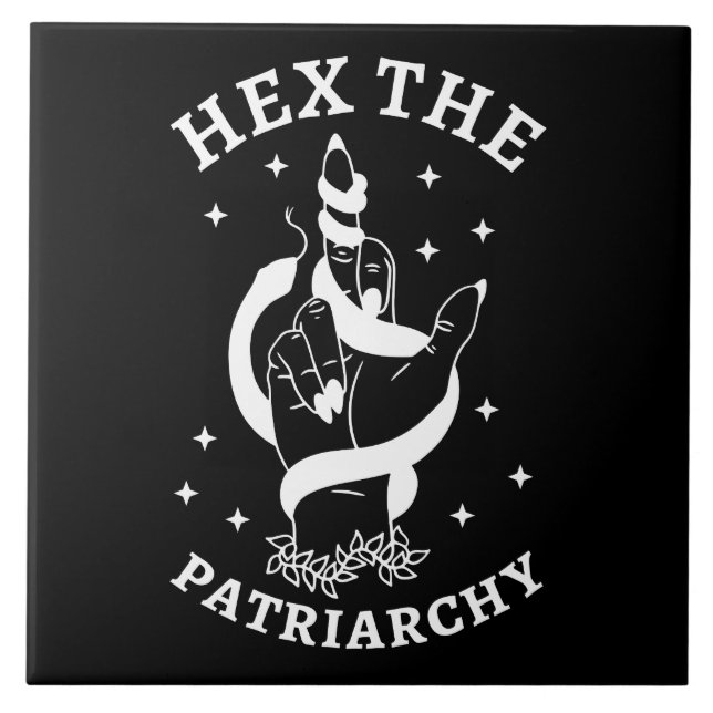 Feminist Häxa - Hexa Patriarkatet III Kakelplatta (Framsidan)