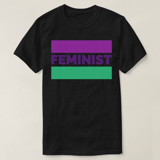 Feminist i färg i rösträtten t shirt (Design framsida)