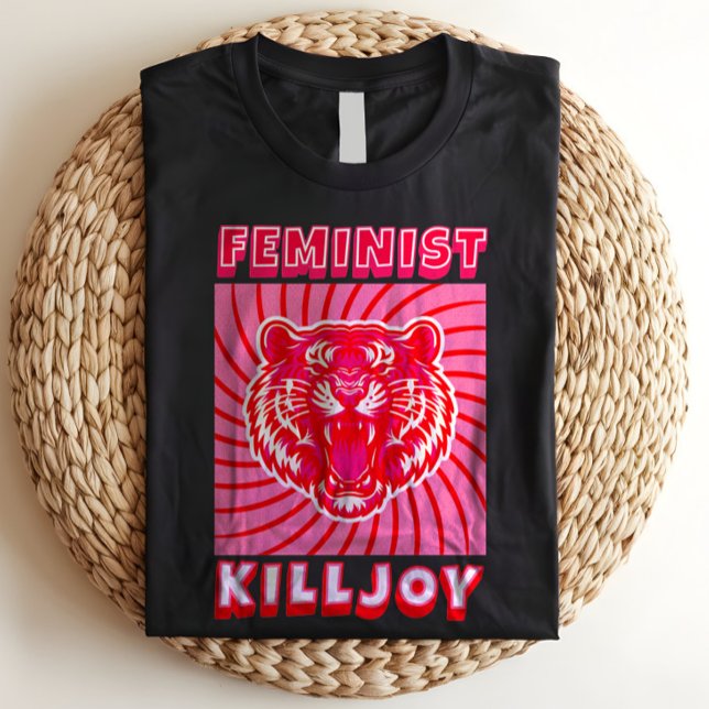 Feminist Killjoy Rosa Tiger Girl Power T Shirt (Skapare uppladdad)