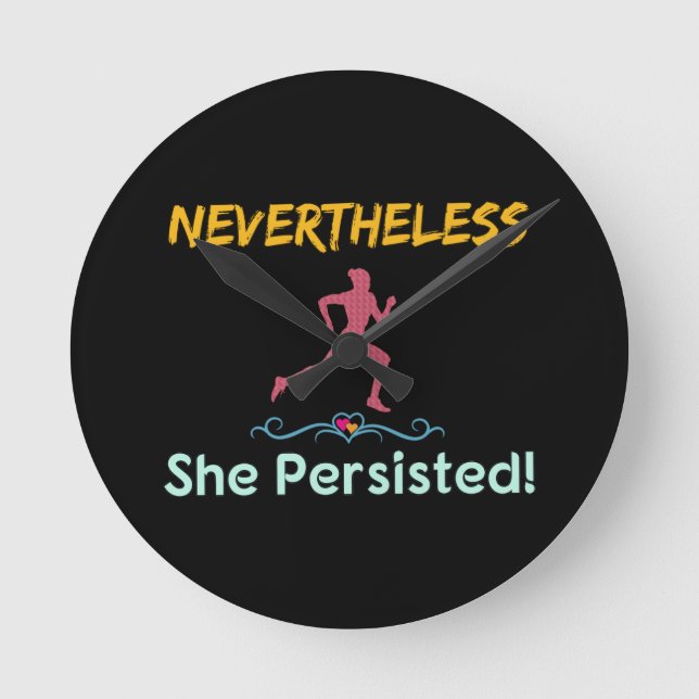 Feminist Löpare Ändå Hon Fortsatte Rund Klocka (Framsida)