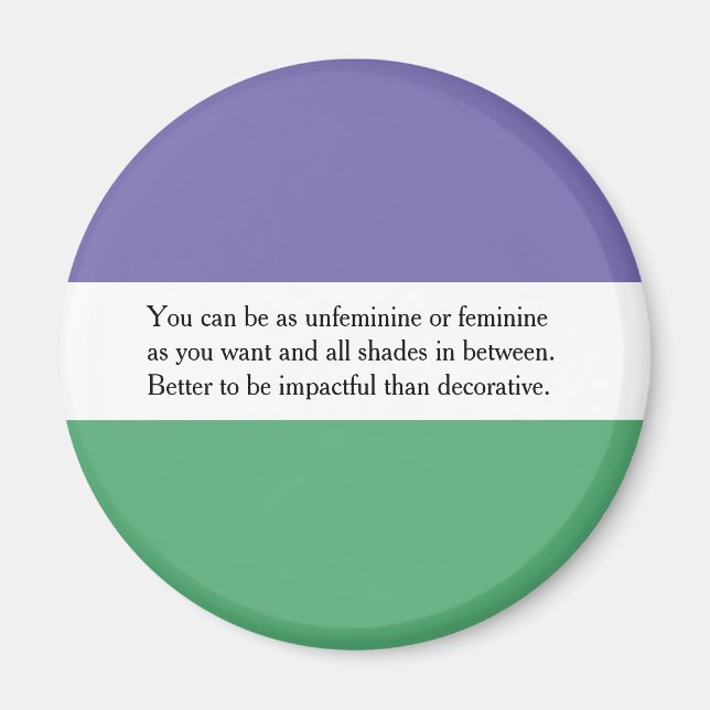Feminist Magnet med Audrey Ludwig Quote (Framsidan)