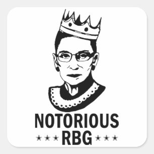 Feminist, notorisk RBG, Ruth Bader Ginsburg Fyrkantigt Klistermärke