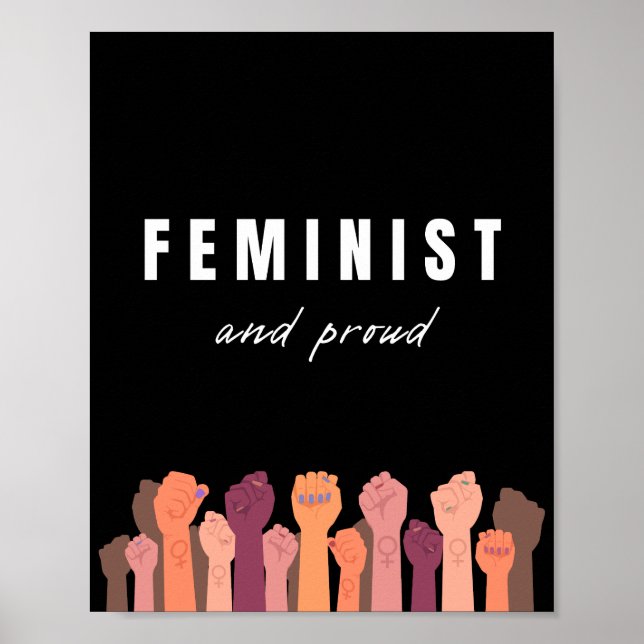 Feminist och stolt poster (Framsidan)