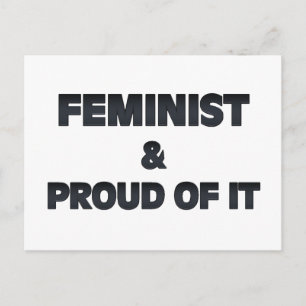 Feminist och stolt vykort
