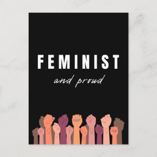 Feminist och stolt vykort