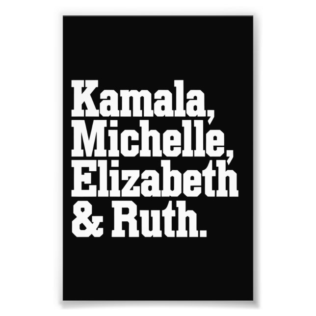 Feminist Politik Kamala Michelle Elizabeth Ruth Fototryck (Framsidan)