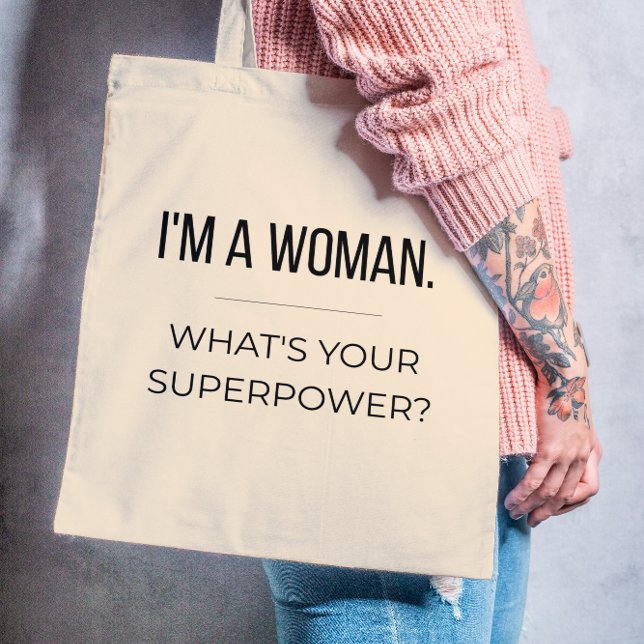 Feminist Quote Tote Bag, Empowering Gift for Women Tygkasse (Skapare uppladdad)
