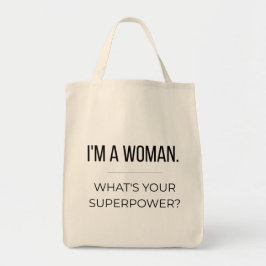Feminist Quote Tote Bag, Empowering Gift for Women Tygkasse