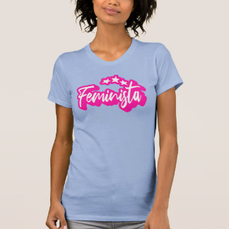 Feminist Rosa Stjärna Grafisk Empowerment Kvinnors T Shirt