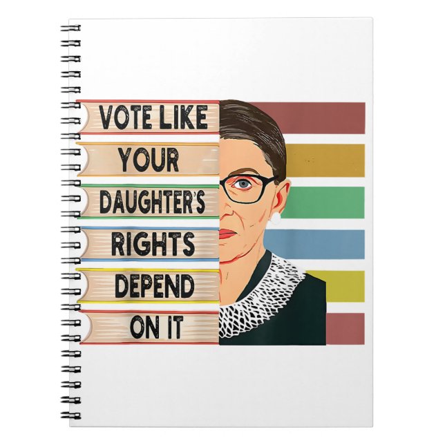 Feminist Ruth Bader Ginsburg RBG Quote Girl med B Anteckningsbok (Framsidan)