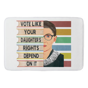 Feminist Ruth Bader Ginsburg RBG Quote Girl med B Badrumsmatta