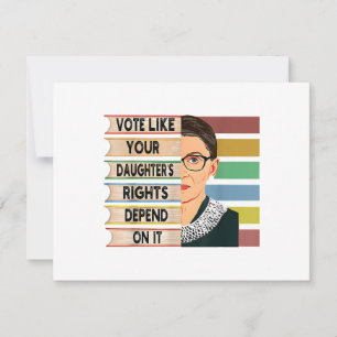 Feminist Ruth Bader Ginsburg RBG Quote Girl med B Julkort