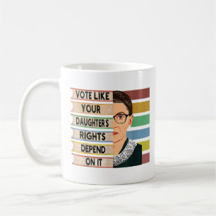 Feminist Ruth Bader Ginsburg RBG Quote Girl med B Kaffemugg
