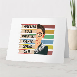 Feminist Ruth Bader Ginsburg RBG Quote Girl med B Kort