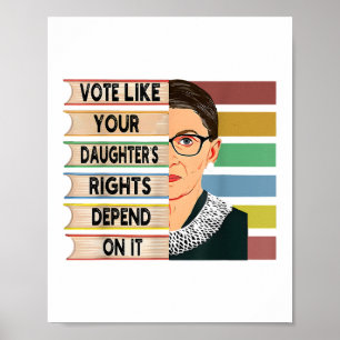 Feminist Ruth Bader Ginsburg RBG Quote Girl med B Poster