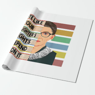 Feminist Ruth Bader Ginsburg RBG Quote Girl med B Presentpapper