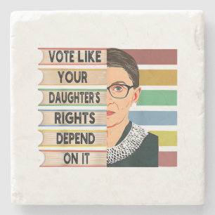 Feminist Ruth Bader Ginsburg RBG Quote Girl med B Stenunderlägg