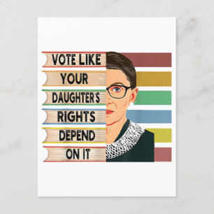 Feminist Ruth Bader Ginsburg RBG Quote Girl med B Tilläggskort
